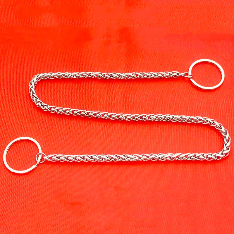 Fashion Necklace Stainless Steel Long Metal Wallet Chain Leash Pant Jean Keychain Ring Clip Men's Hip Hop Jewelry
