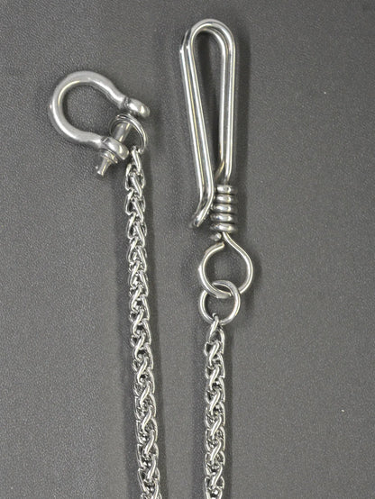 21 ins chunky Hip pop  stainless steel snake chain hand wrapped belt clip hook EDC biker wallet biker keychain gift