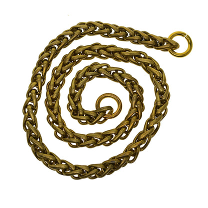 viking Punk biker Fine solid brass 6 mm thick Itlay Basket snake chain necklace wallet jean FOB keychains chain  DIY