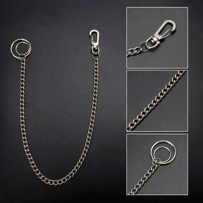 Hip Hop Pants Chain Secure Travel Wallet Chain Heavy Duty Jeans Link Coil Leash