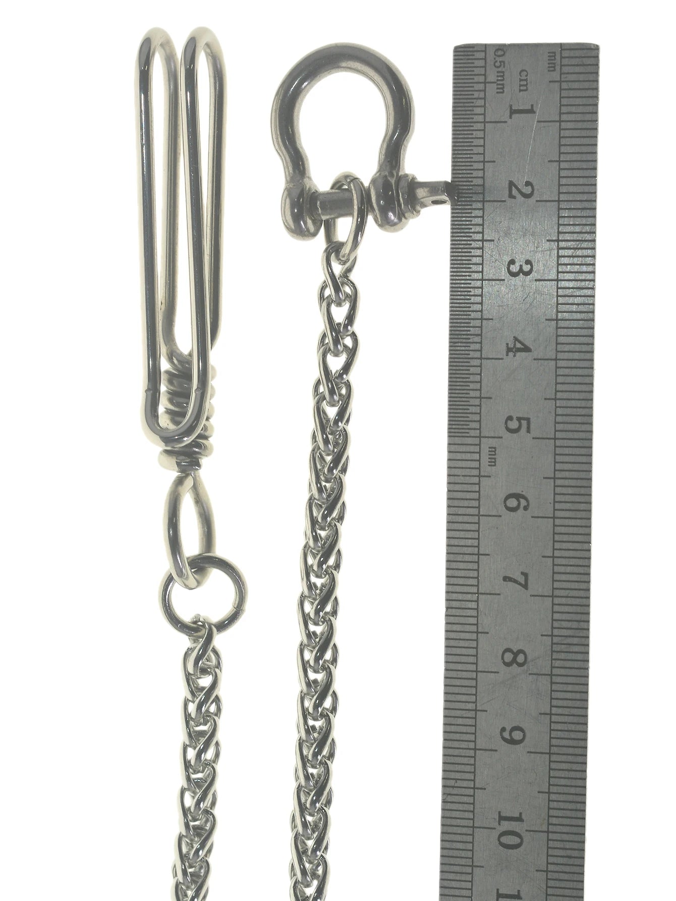 21 ins chunky Hip pop  stainless steel snake chain hand wrapped belt clip hook EDC biker wallet biker keychain gift