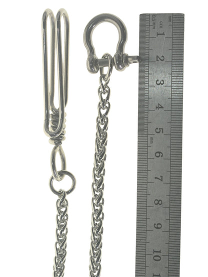 21 ins chunky Hip pop  stainless steel snake chain hand wrapped belt clip hook EDC biker wallet biker keychain gift