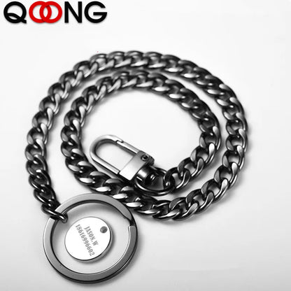 High Quality Three Colors Fashion Men Women Keychain Anti-lost Long Chain Key Ring Metal Car Key Chain Bag Charms Pendant Y54