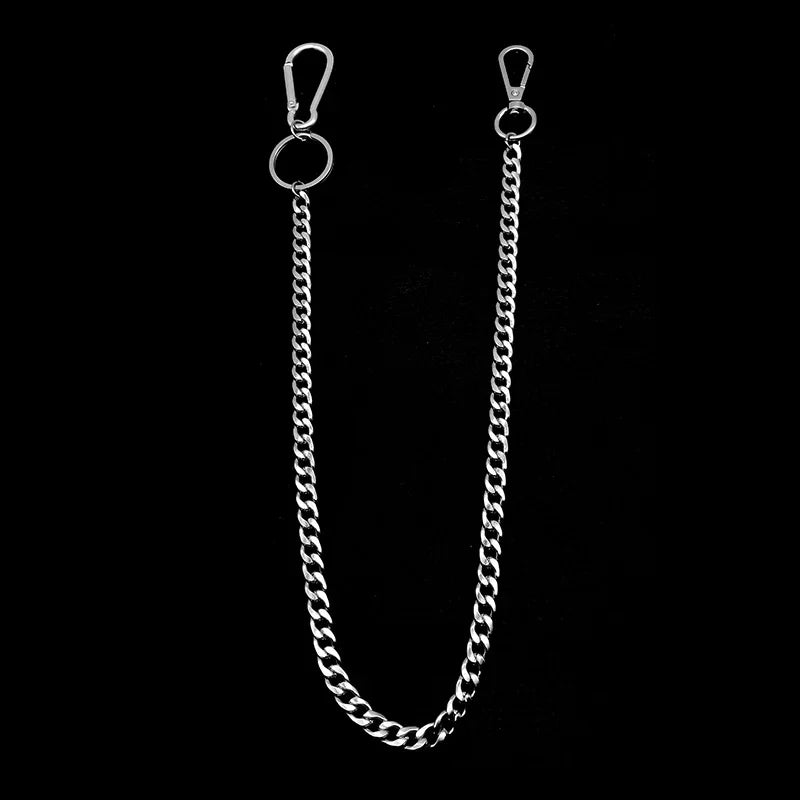 45cm Stainless Steel Punk Hip-hop Trendy Belt Waist Key Ring Trouser Chain Male Pants Chain Men Jeans Punk Wallet Chain gift