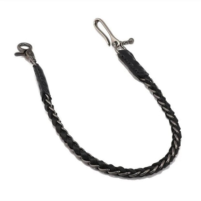 Leather Wallet Chain Pants Waist Chain Men Women Key Chain Big Ring Wallet Keychain Jeans Unisex Hip-hop Jewelry Gift