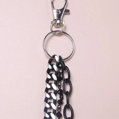 Halloween Gifts keychain Fashion Punk Black Metal Pants Chain Hip Hop Spider Web Pendant Jeans Chain for Men Women Accessories