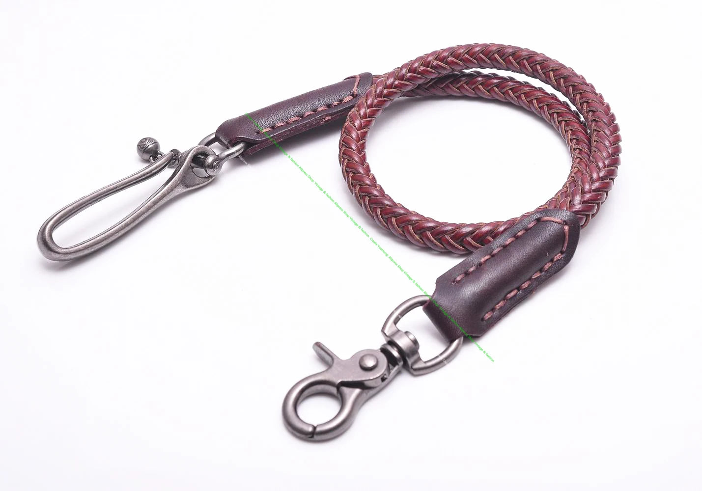 Elevate Your Style with the 24" Classic Punk Biker Leather Keychain - Handmade Wallet Chain for Men