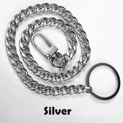 High Quality Three Colors Fashion Men Women Keychain Anti-lost Long Chain Key Ring Metal Car Key Chain Bag Charms Pendant Y54