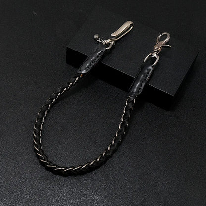 Leather Wallet Chain Pants Waist Chain Men Women Key Chain Big Ring Wallet Keychain Jeans Unisex Hip-hop Jewelry Gift