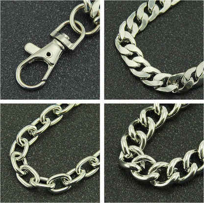 Stylish Silver Trousers Chain - Versatile Hip Hop Wallet Chain for Men and Women, Perfect for Punk and Goth Fashion