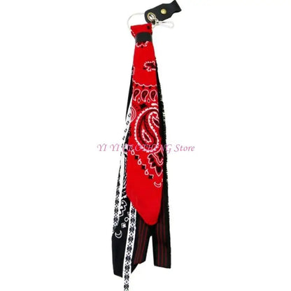 N5KF Unisex Hip Hop Paisley Bandana Kerchief Wallet Chain Rock Punk Ribbon Biker Headscarf Metal Keychain Bags Pants Jewelry