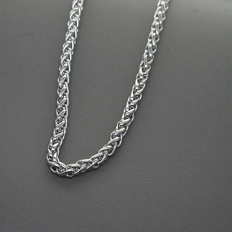 customized  length 30cm-100cm stainless steel 6mm basket snake BSK chain wallet jean biker keychain bag strap DIY replacement