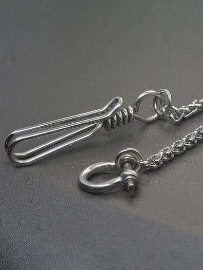 21 ins chunky Hip pop  stainless steel snake chain hand wrapped belt clip hook EDC biker wallet biker keychain gift