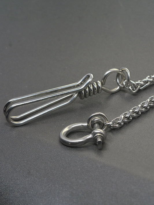 21 ins chunky Hip pop  stainless steel snake chain hand wrapped belt clip hook EDC biker wallet biker keychain gift