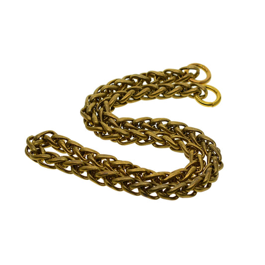 viking Punk biker Fine solid brass 6 mm thick Itlay Basket snake chain necklace wallet jean FOB keychains chain  DIY