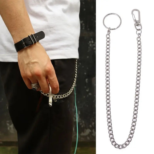 Hip Hop Pants Chain Secure Travel Wallet Chain Heavy Duty Jeans Link Coil Leash