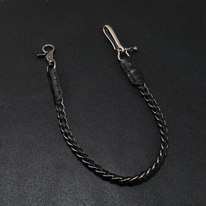 Leather Wallet Chain Pants Waist Chain Men Women Key Chain Big Ring Wallet Keychain Jeans Unisex Hip-hop Jewelry Gift