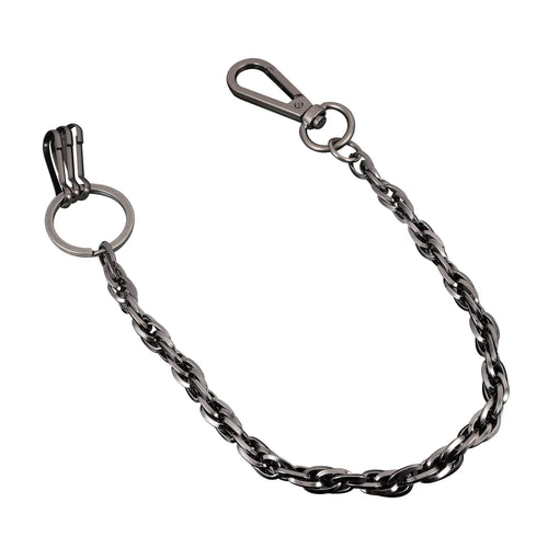 JAZTAKU Pants Chain Black Wallet Chains Goth Jean Chain for Women and Men Keychain