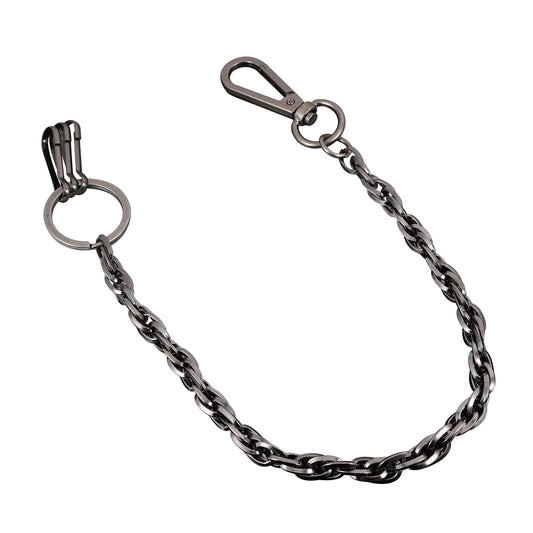 JAZTAKU Pants Chain Black Wallet Chains Goth Jean Chain for Women and Men Keychain