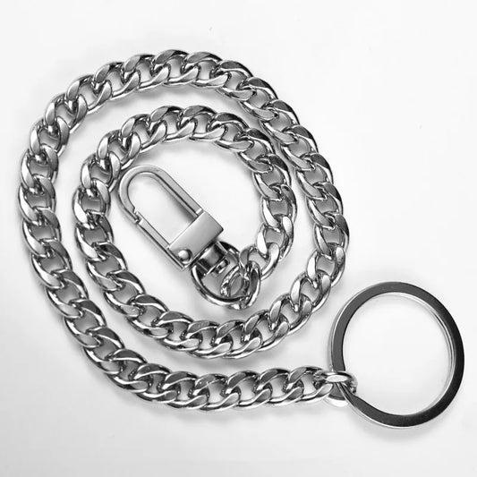 High Quality Three Colors Fashion Men Women Keychain Anti-lost Long Chain Key Ring Metal Car Key Chain Bag Charms Pendant Y54
