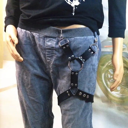 Unisex Handmade Leather Wallet Belt Chain Strap Hook